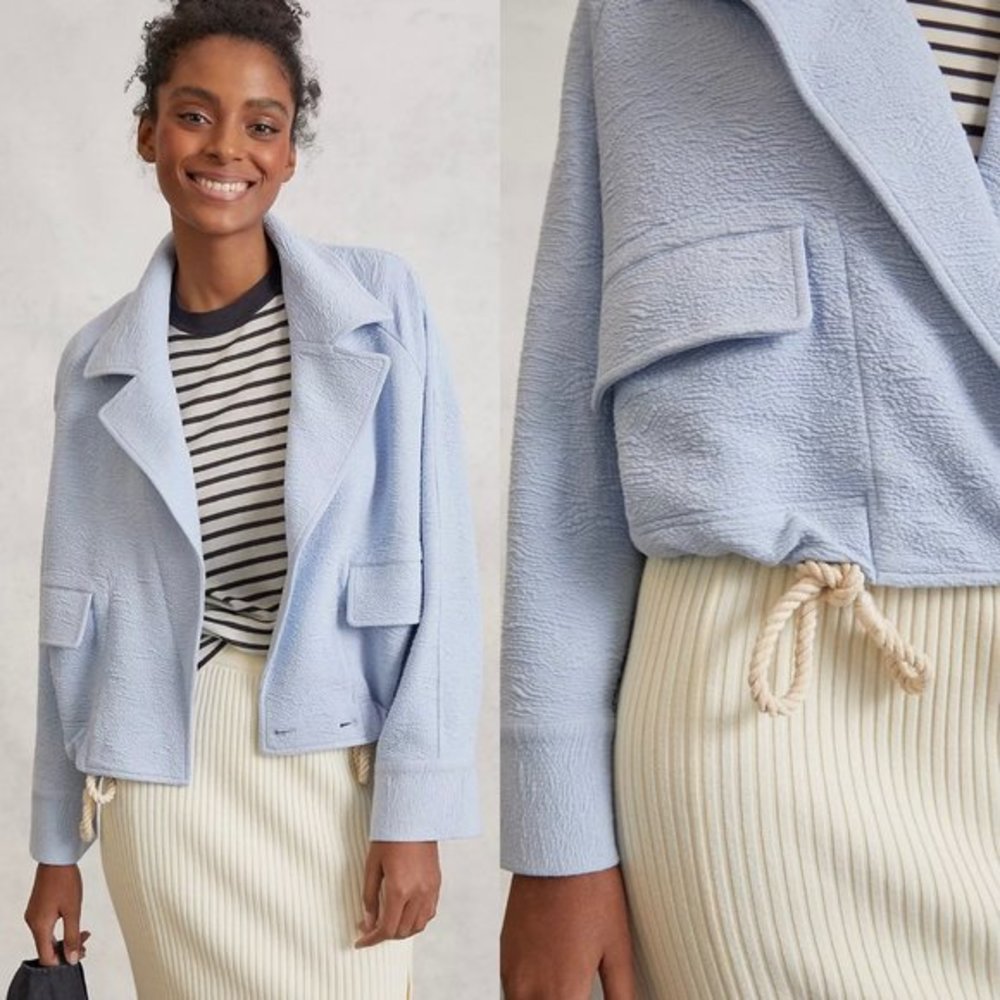 NWT French Mauve Modena Jacket Light Blue Extra Small XS Anthropologie